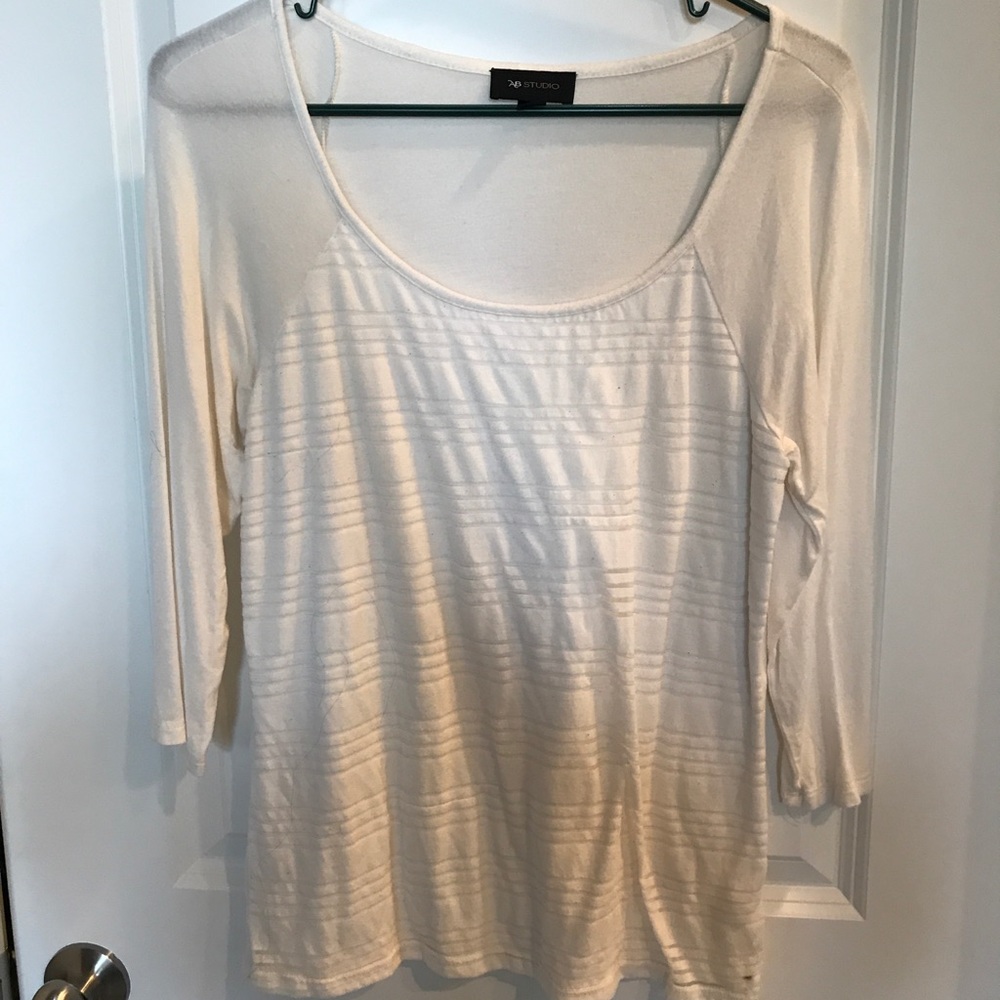 Cream colored 3/4 length top